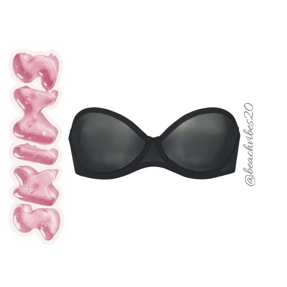 SKIMS Ultra Fine Mesh Strapless Bra Onyx 34F(DDD) NWT - Picture 5 of 10